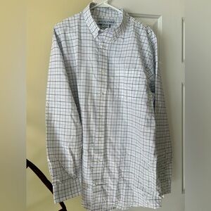 White Checkered Men's LS Shirt